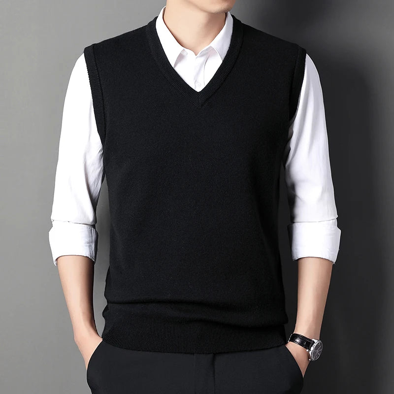 Men's V-Neck Knit Vest