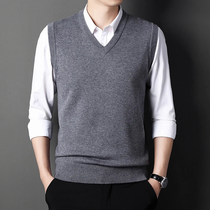 Men's V-Neck Knit Vest