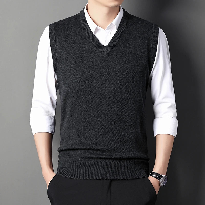 Men's V-Neck Knit Vest