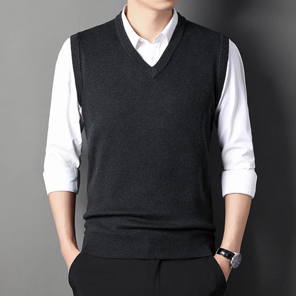 Men's V-Neck Knit Vest