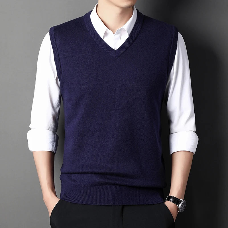 Men's V-Neck Knit Vest