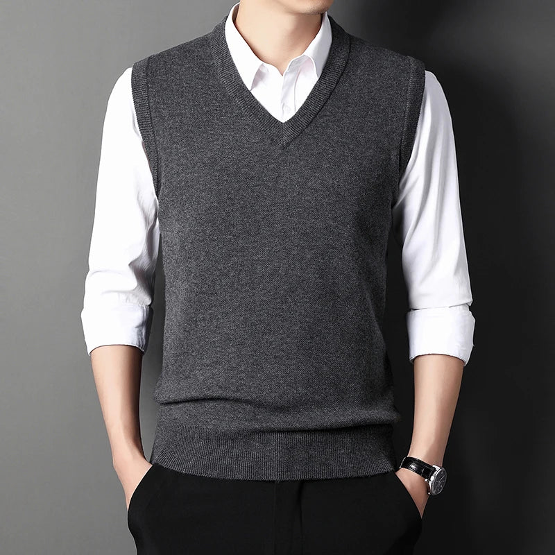 Men's V-Neck Knit Vest