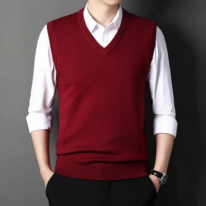 Men's V-Neck Knit Vest