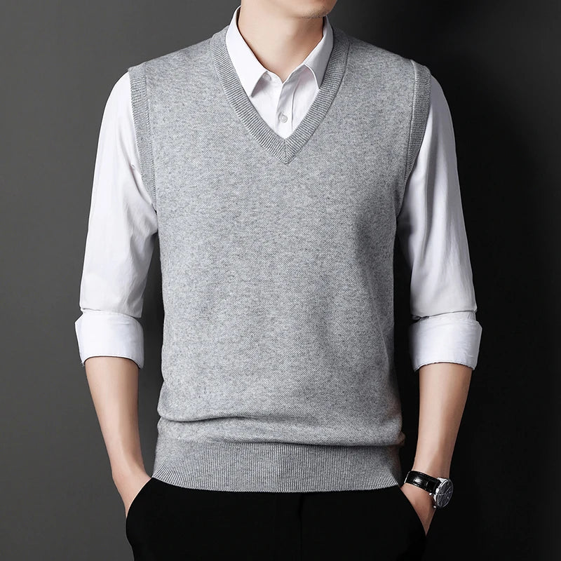 Men's V-Neck Knit Vest